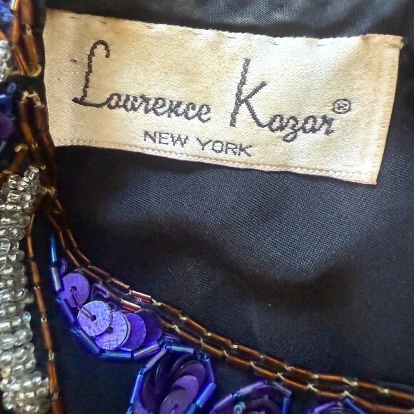 Lawrence Kazar Silk Floral Sequins Beaded Long Sleeve Blouse GORGEOUS! W-L - Picture 14 of 15